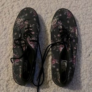 Rare floral vans / tie up / women’s 8.5